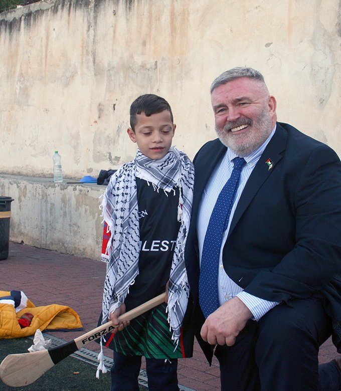 1. Stephen poses for a photo in Ramallah, January 2025